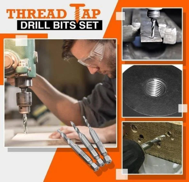 Thread Maker Bit Thread Tap Drill Bits Set – whimsyard