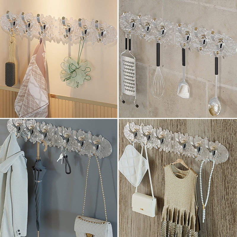 90° Foldable Sticky 6-Hook Hanging Rack – whimsyard