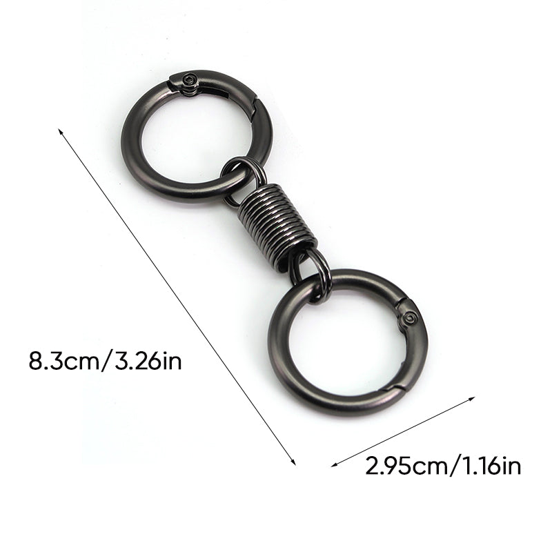 Nordic Retro Spring Double Ring Keychain – whimsyard