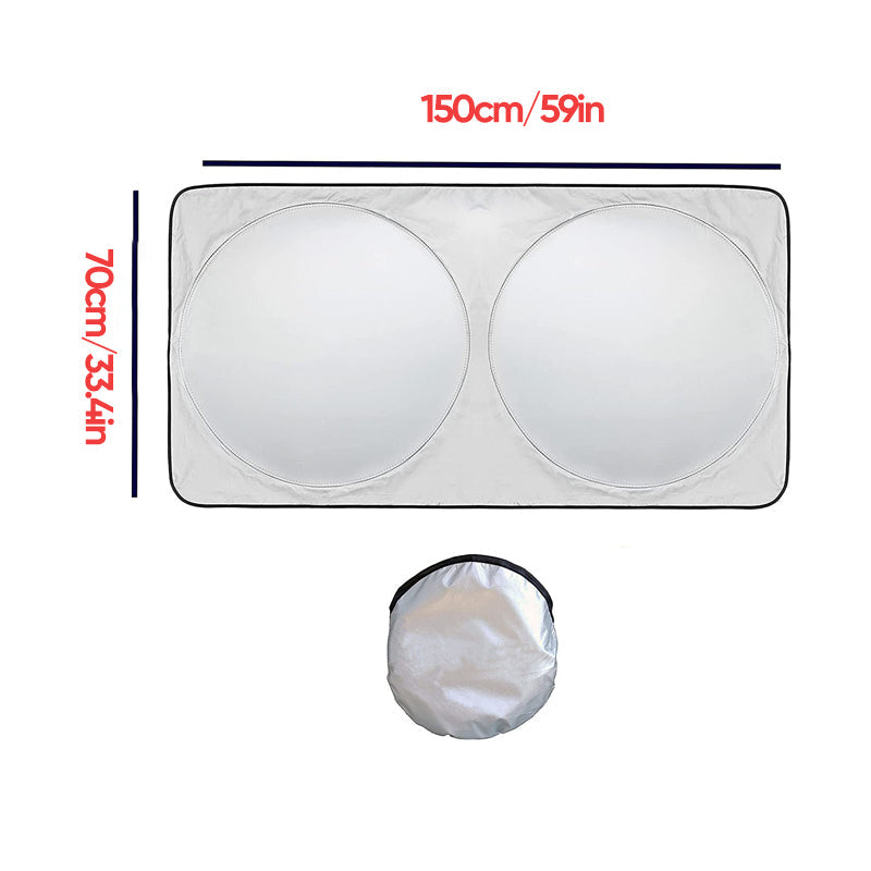 Car Sun Visor Sunshade with Dual Rings