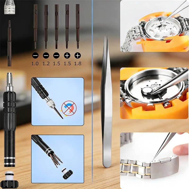 Aless™ Professional Watch Repair & Battery Replacement Tool Kit
