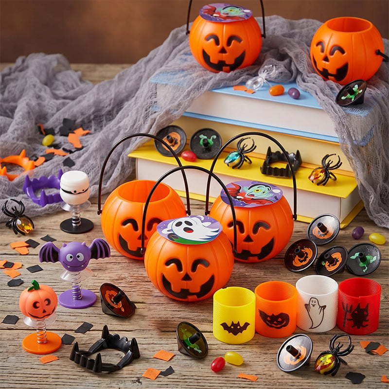 18-Pack Prefilled Halloween Pumpkin Toy Set