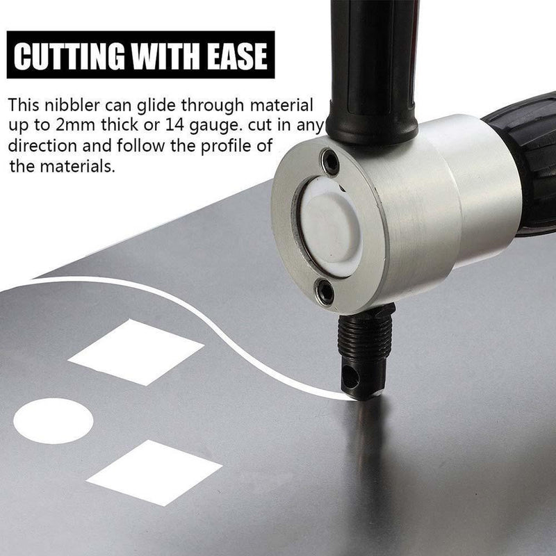 Gibblet Cutter DOMOM Zipbite - Nibbler Cutter Drill Attachment Double Head Metal Shee ...