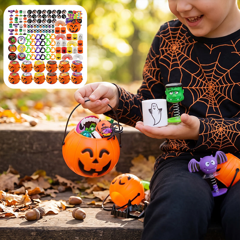 18-Pack Prefilled Halloween Pumpkin Toy Set
