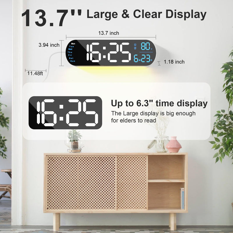 Multi Functional Design Clock Multi Functional LED Display Clock – whimsyard